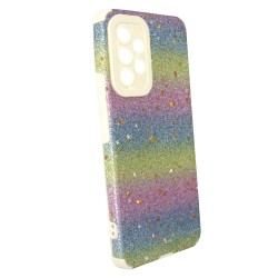 Funda De Silicona Bling Glitter Samsung Galaxy A53 5G Creme Tricolor