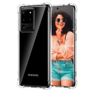 Capa Silicone Dura Anti-Choque Samsung Galaxy S11 Plus/S20 Ultra Transparente