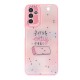 Funda De Silicona Dura Samsung Galaxy A24 4G Rosa Mistakes Con Protector De Cámara