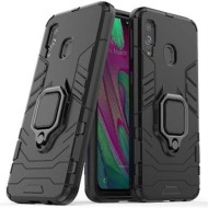 Capa Silicone Anti-Choque Armor Carbon Samsung Galaxy A40 / A405 Preto Ring Armor Case