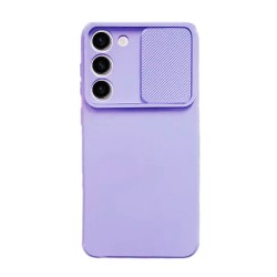 Samsung Galaxy S23 Lilac With Camera Protector And Sliding Window Silicone Gel Case