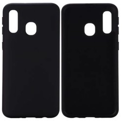 Funda De Gel De Silicona Samsung Galaxy A40 Negro Robusta