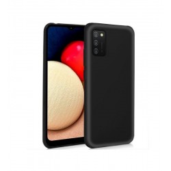 Funda De Gel De Silicona Samsung Galaxy A02S Negra Robusta