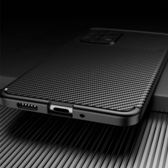Funda De Gel De Silicona Samsung Galaxy A33 5g Negra Vennus Auto Focus Con Protector De Cámara