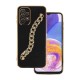 Funda De Gel De Silicona Samsung Galaxy A23 4G/5G Negro Con Protector De Cámara Y Tira De Mano Design 4