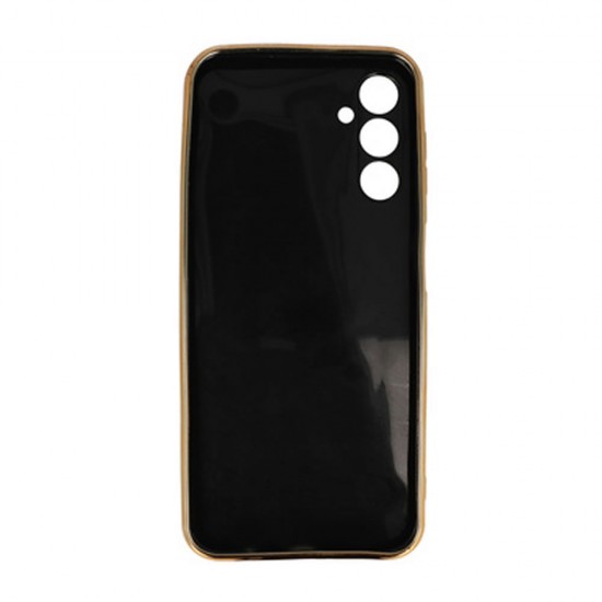 Capa Silicone Gel Samsung Galaxy A14 4g/5g Preto Com Protetor De Câmera E Corrente Design 3