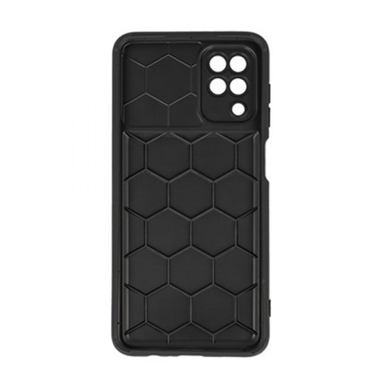 Samsung Galaxy A12 Black Silicone Gel Case With Camera Protector