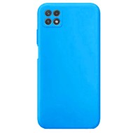 Samsung Galaxy A22 5G A226 Blue Robust With Camera Protector Silicone Gel Case