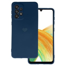 Funda De Gel De Silicona Samsung Galaxy A33 5G Azul Corazon Con Protector De Cámara