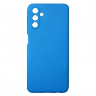 Capa Silicone Gel Samsung Galaxy A24 Azul Com Protetor De Câmera Robusta