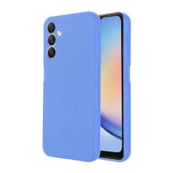 Samsung Galaxy A24 Blue With Camera Protector Silicone Gel Case