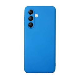 Funda De Silicona Samsung Galaxy A35 Azul Con Protector De Cámara