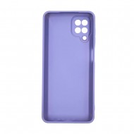 Funda De Gel De Silicona Samsung Galaxy A12 5G Violeta Abstracto Con Protector De Cámara