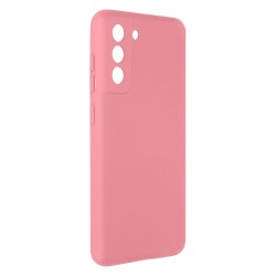 Funda De Gel De Silicona Samsung Galaxy S21 Rosa Con Protector De Cámara