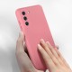 Funda De Gel De Silicona Samsung Galaxy S21 Rosa Con Protector De Cámara