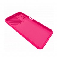 Funda De Gel De Silicona Samsung Galaxy A25 5G/A24 4G Rosa Con Protector De Cámara Y Ventana Deslizante