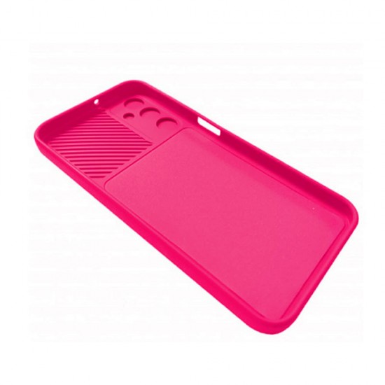 Capa Silicone Gel Samsung Galaxy A25 5g/A24 4g Rosa Choque Com Protetor De Câmera E Janela Deslizante