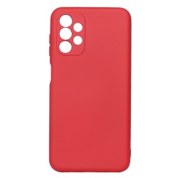 Funda De Gel De Silicona Samsung Galaxy A13 4G/A135 Rojo Con Protector De Cámara Robusta