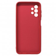 Funda De Gel De Silicona Samsung Galaxy A13 4G/A135 Rojo Con Protector De Cámara Robusta