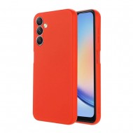 Funda De Gel De Silicona Samsung Galaxy A24 Roja Con Protector De Cámara