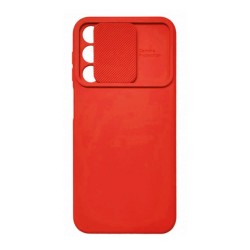 Samsung Galaxy A25 5G/A24 4G Red With Camera Protector And Sliding Window Silicone Gel Case