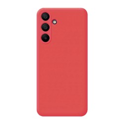 Capa Silicone Samsung Galaxy A35 Vermelho Com Protetor De Câmera