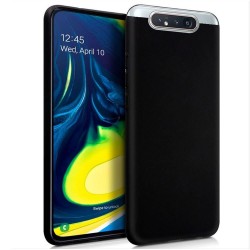 Funda De Gel De Silicona Samsung Galaxy A80 Negro Brillante