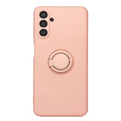 Funda De Gel De Silicona Samsung Galaxy A13 5G Rosa Claro Con Protector De Cámara, Anillo Y Cadena