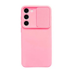 Samsung Galaxy S23 Light Pink With Camera Protector And Sliding Window Silicone Gel Case