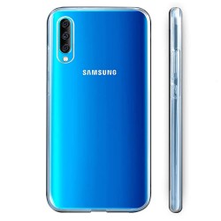 Funda De Silicona Dura 360° Samsung Galaxy A70 Transparente