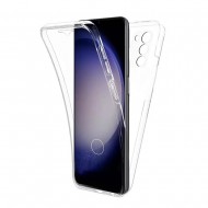 Capa Silicone Dura 360º Samsung Galaxy S23 Transparente Com Protetor De Câmera