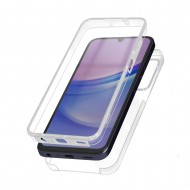 Capa Silicone Dura 360º Samsung Galaxy A15 Transparente