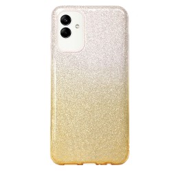 Funda De Gel De Silicona Samsung Galaxy A04 Dorado Glitter