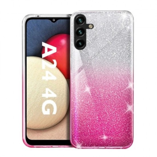 Funda De Gel De Silicona Samsung Galaxy A24 4G/A25 5G Rosa Glitter