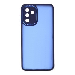 Samsung Galaxy A34 5G Blue Bumper Silicone Gel Case With Camera Lens Protector Elektro