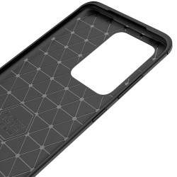 Funda De Gel De Silicona Carbon Samsung Galaxy S20 Ultra/S11 Plus Negra