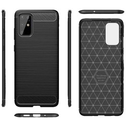 Funda De Gel De Silicona Carbon Samsung Galaxy S20 Plus/S11 Negra