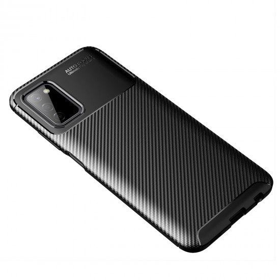 Capa Silicone Gel Carbon Samsung Galaxy A03s/A037 Preto Auto Focus Vennus