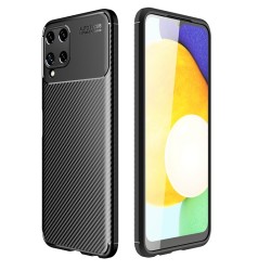 Funda De Gel De Silicona Carbon Samsung Galaxy A22 4G/M22 4G Negra Auto Focus Vennus Con Protector De Cámara