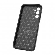 Funda De Gel De Silicona Carbon Samsung Galaxy A24 4G/A25 5G Negra Auto Focus Vennus Con Protector De Cámara