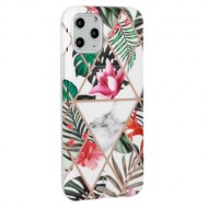 Capa Silicone Gel Com Desenho Samsung Galaxy A21s Branco Cosmo Rosas Flor Marmore