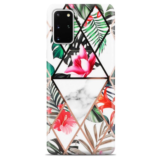 Capa Silicone Gel Com Desenho Samsung Galaxy A41 Branco Cosmo Flores