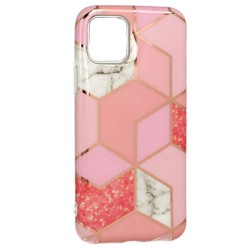 Funda De Gel De Silicona Con Diseño Samsung Galaxy A41 Rosa Cosmo Mármol