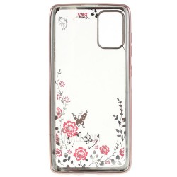 Funda De Gel De Silicona Con Diseño De Flores Samsung Galaxy A71 Rosa