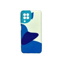 Funda De TPU De Silicona Samsung Galaxy A22 4G Azul Con Estampado Abstracto