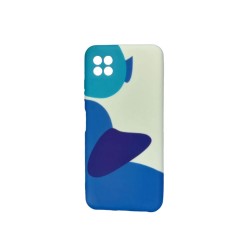 Funda De TPU De Silicona Samsung Galaxy A22 5G Azul Con Estampado Abstracto