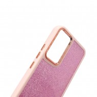 Funda De Silicona TPU Samsung Galaxy A34 Rosa Elektro Con Glitter Extraíble