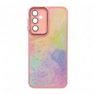 Capa Silicone Tpu Samsung Galaxy A24 4g Rosa Glitter Com Lente Protetora De Câmera Elektro