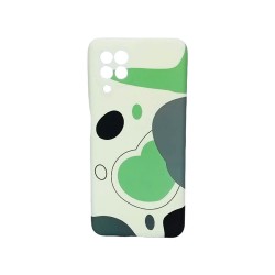 Funda De TPU De Silicona Samsung Galaxy A22 4G Verde Con Estampado Abstracto