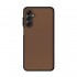 Samsung Galaxy A14 5G Brown Magsafe Silicone Gel Case With Leather Pattern